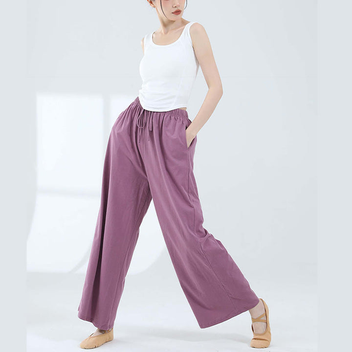 Pantalon ample en Buddha Stones avec cordon de serrage et poches pour yoga et danse