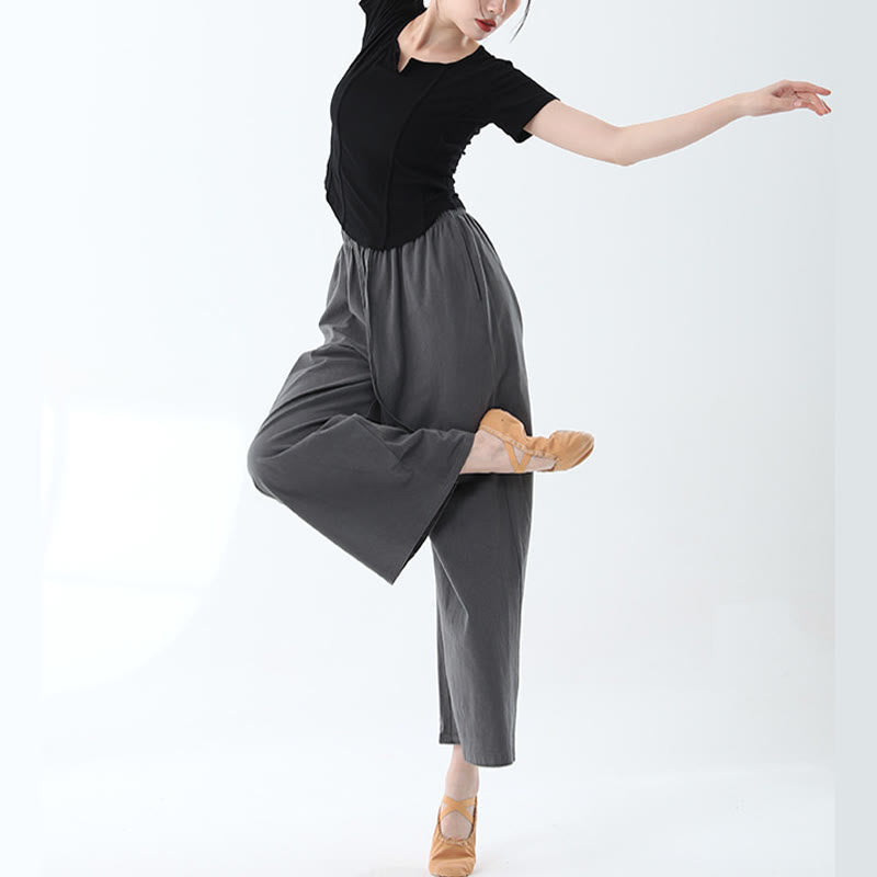 Pantalon ample en Buddha Stones avec cordon de serrage et poches pour yoga et danse