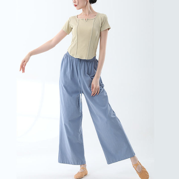 Pantalon ample en Buddha Stones avec cordon de serrage et poches pour yoga et danse