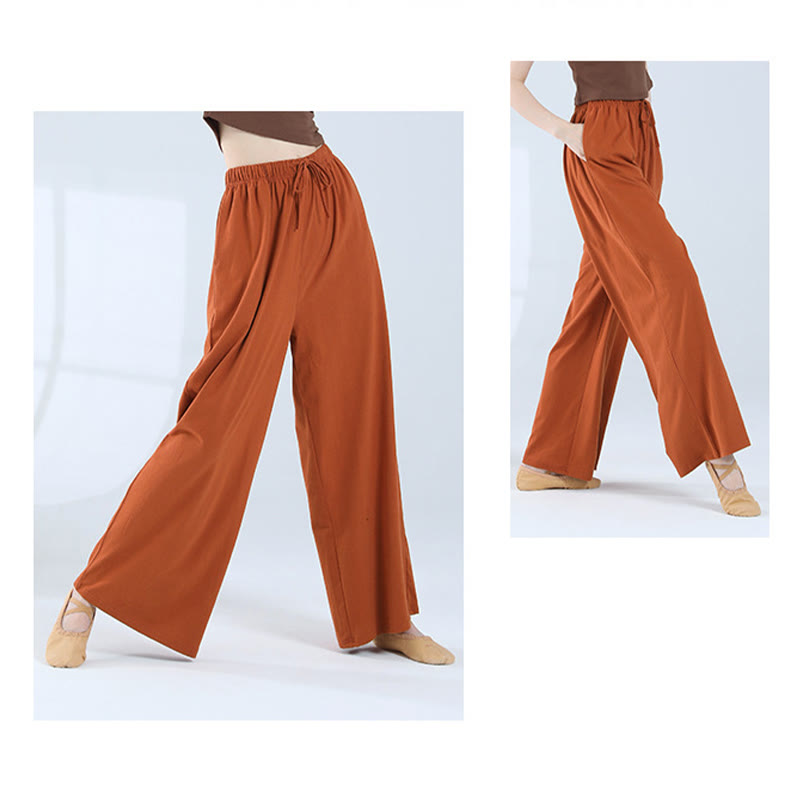 Pantalon ample en Buddha Stones avec cordon de serrage et poches pour yoga et danse