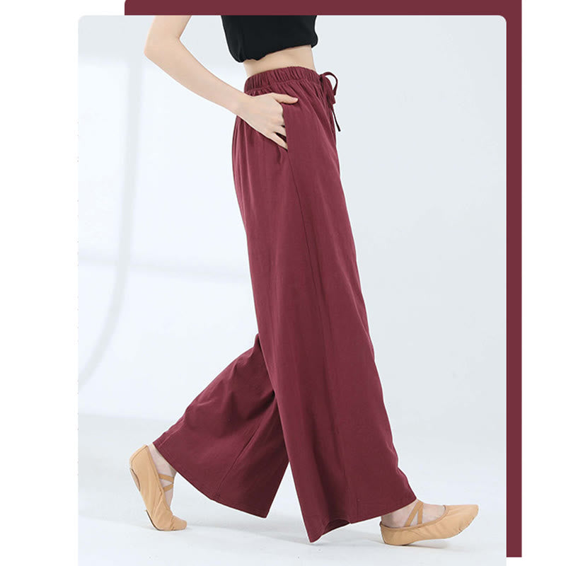 Pantalon ample en Buddha Stones avec cordon de serrage et poches pour yoga et danse