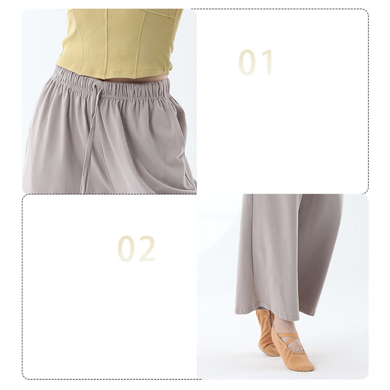 Pantalon ample en Buddha Stones avec cordon de serrage et poches pour yoga et danse