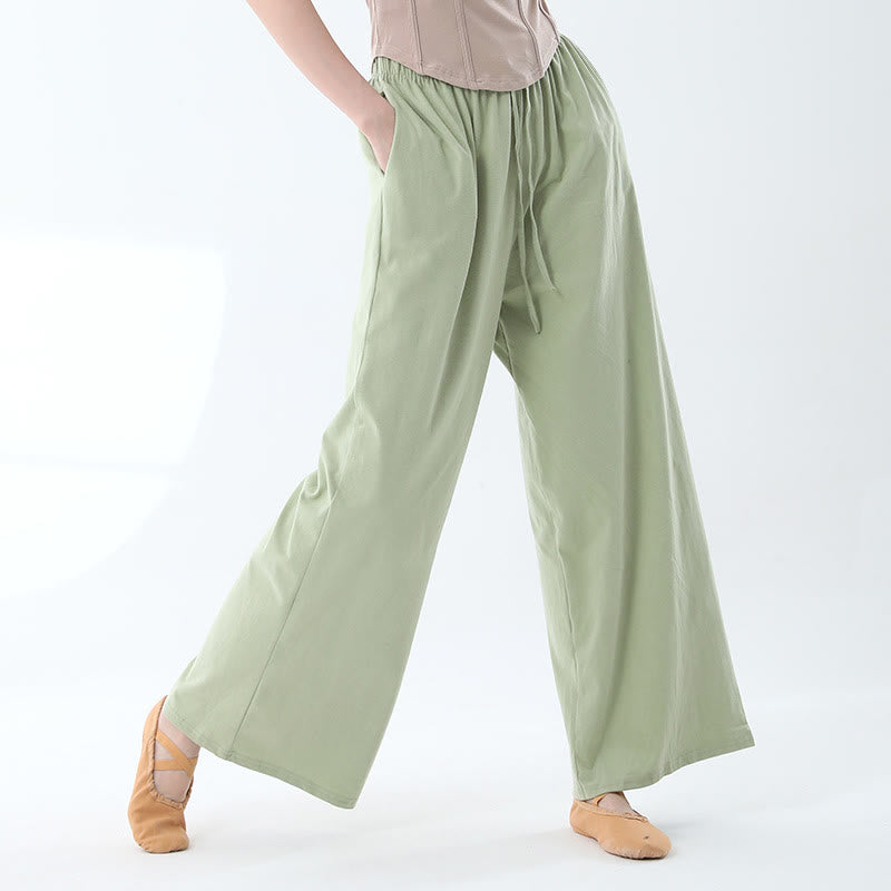 Pantalon ample en Buddha Stones avec cordon de serrage et poches pour yoga et danse