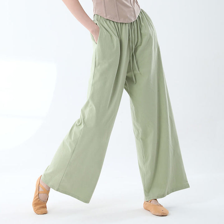 Pantalon ample en Buddha Stones avec cordon de serrage et poches pour yoga et danse