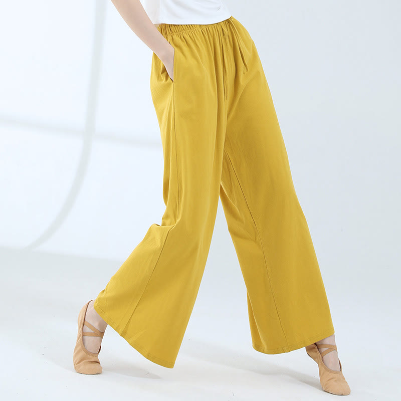 Pantalon ample en Buddha Stones avec cordon de serrage et poches pour yoga et danse