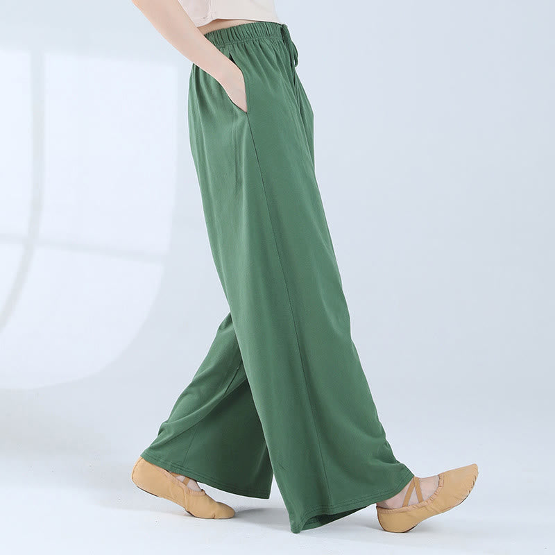 Pantalon ample en Buddha Stones avec cordon de serrage et poches pour yoga et danse - image 1