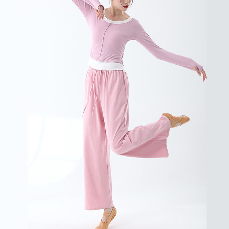 Pantalon ample en Buddha Stones avec cordon de serrage et poches pour yoga et danse