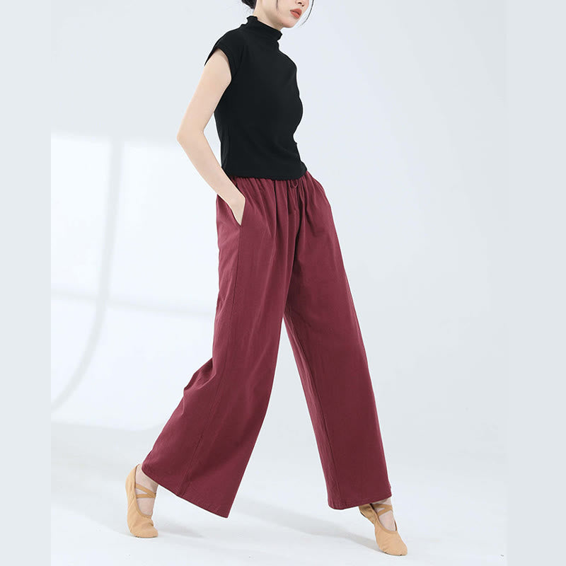 Pantalon ample en Buddha Stones avec cordon de serrage et poches pour yoga et danse
