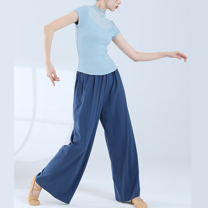 Pantalon ample en Buddha Stones avec cordon de serrage et poches pour yoga et danse
