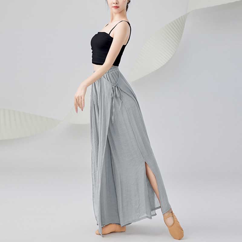 Pantalon ample en coton et lin de couleur unie avec Buddha Stones pour le yoga et la danse classique - image 8