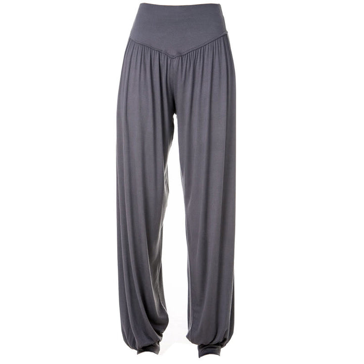 Pantalon sarouel long en modal de couleur unie avec Buddha Stones - image 17