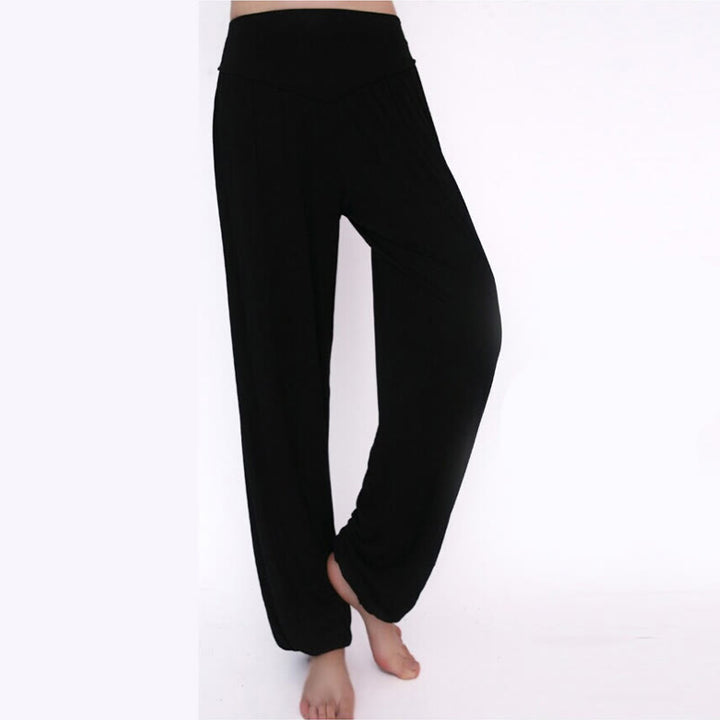 Pantalon sarouel long en modal de couleur unie avec Buddha Stones - image 23