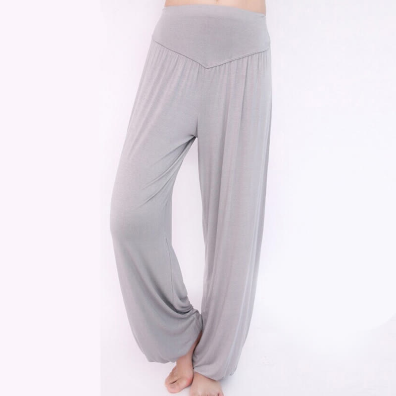 Pantalon sarouel long en modal de couleur unie avec Buddha Stones - image 10