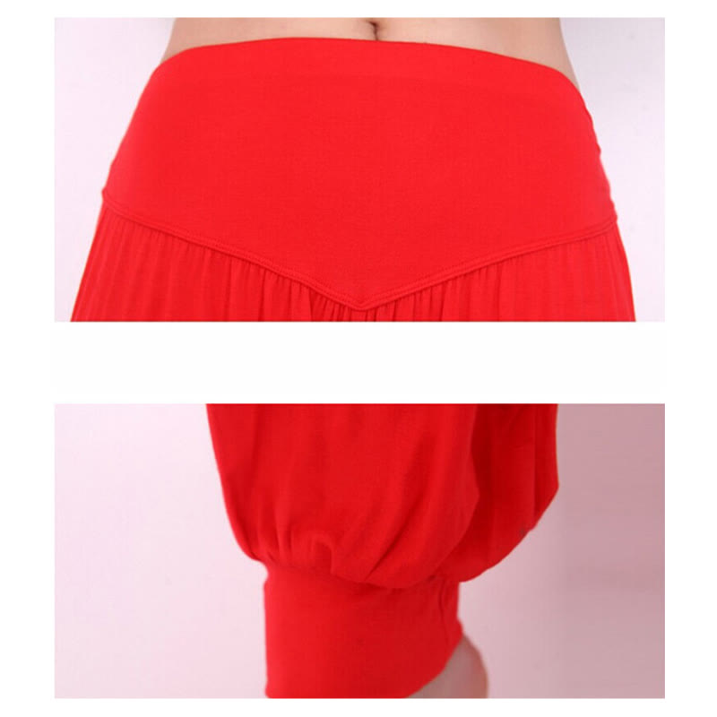 Pantalon sarouel long en modal de couleur unie avec Buddha Stones - image 29