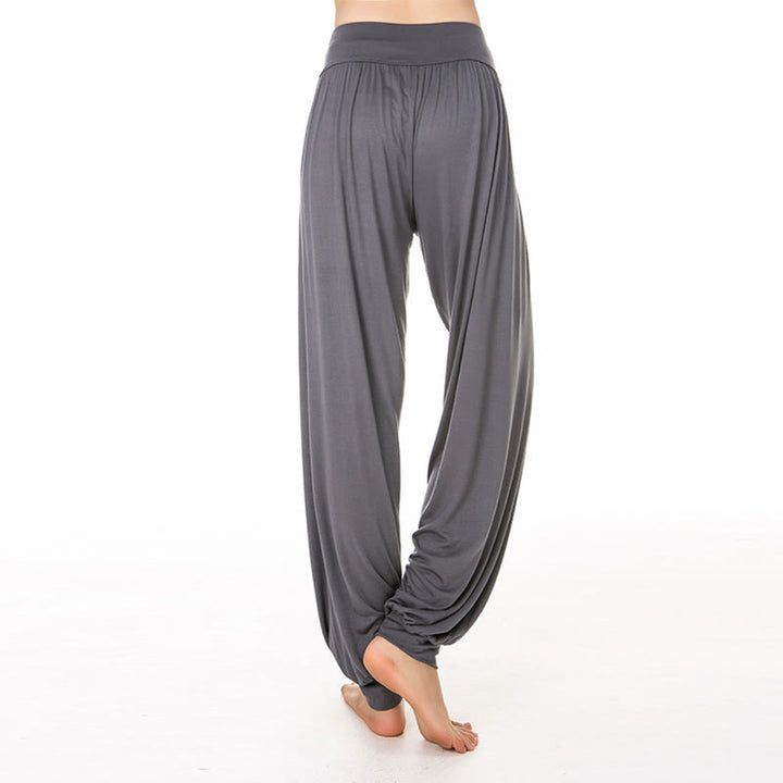 Pantalon sarouel long en modal de couleur unie avec Buddha Stones - image 18