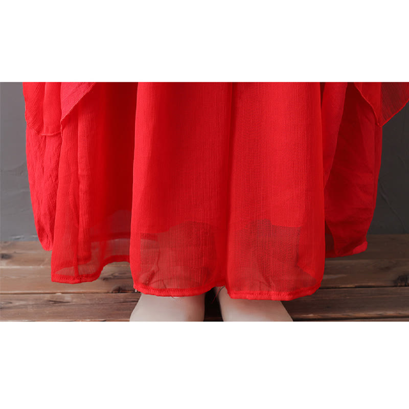 Robe tunique midi à col en V, pantalon large, Buddha Stones , vêtements de méditation, de zen et de danse - image 19