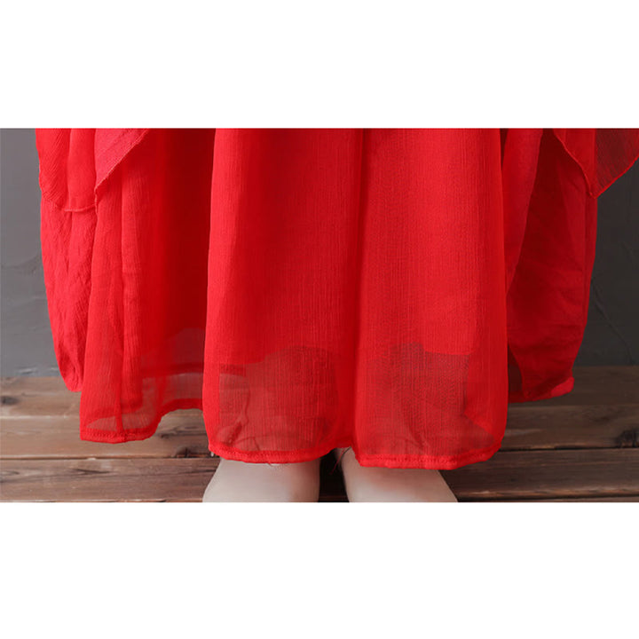 Robe tunique midi à col en V, pantalon large, Buddha Stones , vêtements de méditation, de zen et de danse - image 19