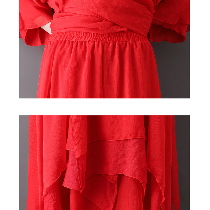 Robe tunique midi à col en V, pantalon large, Buddha Stones , vêtements de méditation, de zen et de danse - image 16