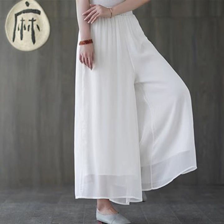Robe mi-longue style Hanfu Buddha Stones , pantalon à jambes larges, vêtements de méditation, de pratique zen, de yoga et de danse - Pantalon à jambes larges (pantalon uniquement) - US8-10，UK/AU12-14，EU40-42 (2XL) - image 14
