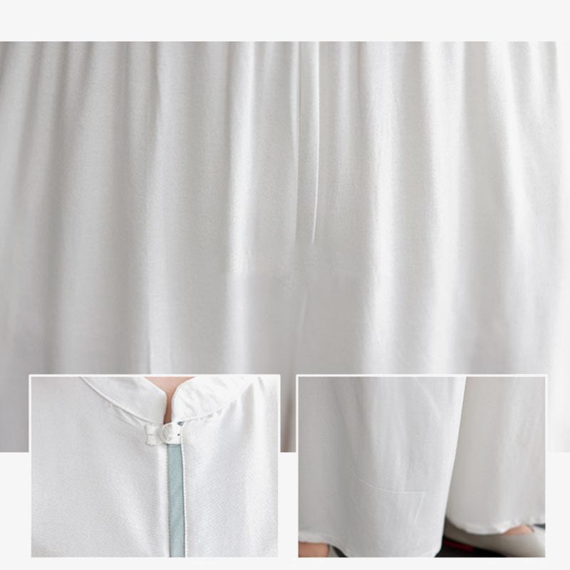 Ensemble de 2 Buddha Stones en coton et lin pour femme avec chemise à manches longues et pantalon de méditation Zen Tai Chi - image 9