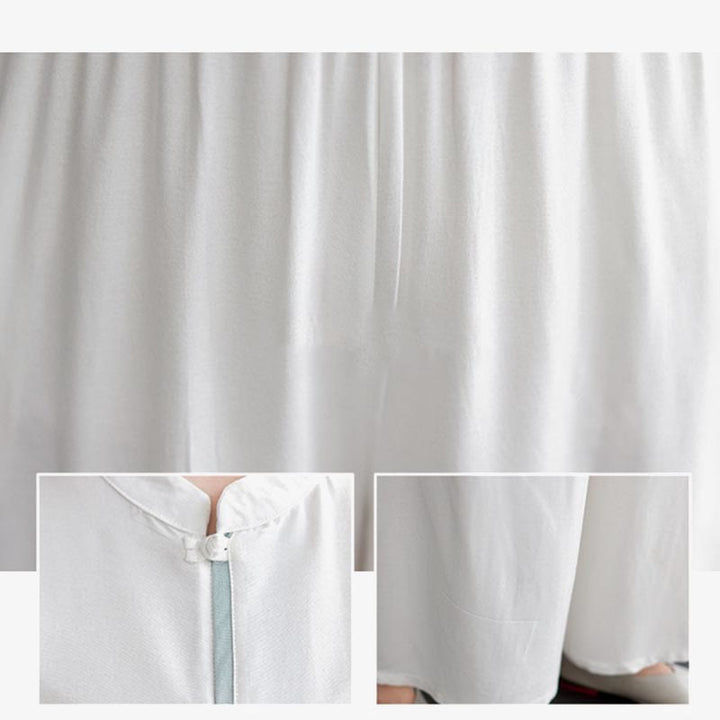 Ensemble de 2 Buddha Stones en coton et lin pour femme avec chemise à manches longues et pantalon de méditation Zen Tai Chi