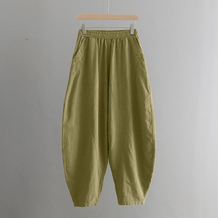 Pantalon de yoga ample de couleur unie avec poches et Buddha Stones - image 6