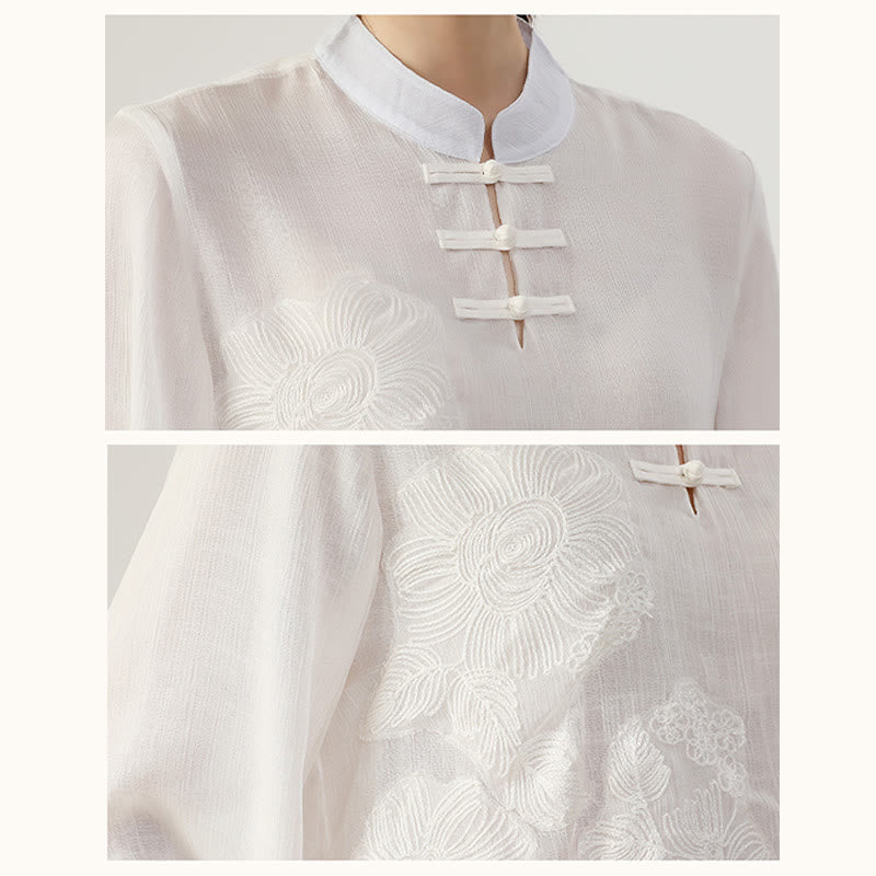 Ensemble de 2 uniformes de Tai Chi à manches longues et boutons en forme de Buddha Stones pour méditation, prière, pratique zen, pour femmes