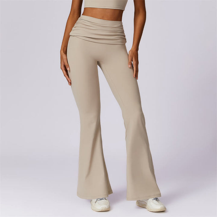 Débardeur dos nu sans manches avec bretelles et soutien-gorge évasé Buddha Stones pour le sport, le fitness et le yoga - Beige - Pantalon - US8-10，UK/AU12-14，EU40-42 (XL) - image 57