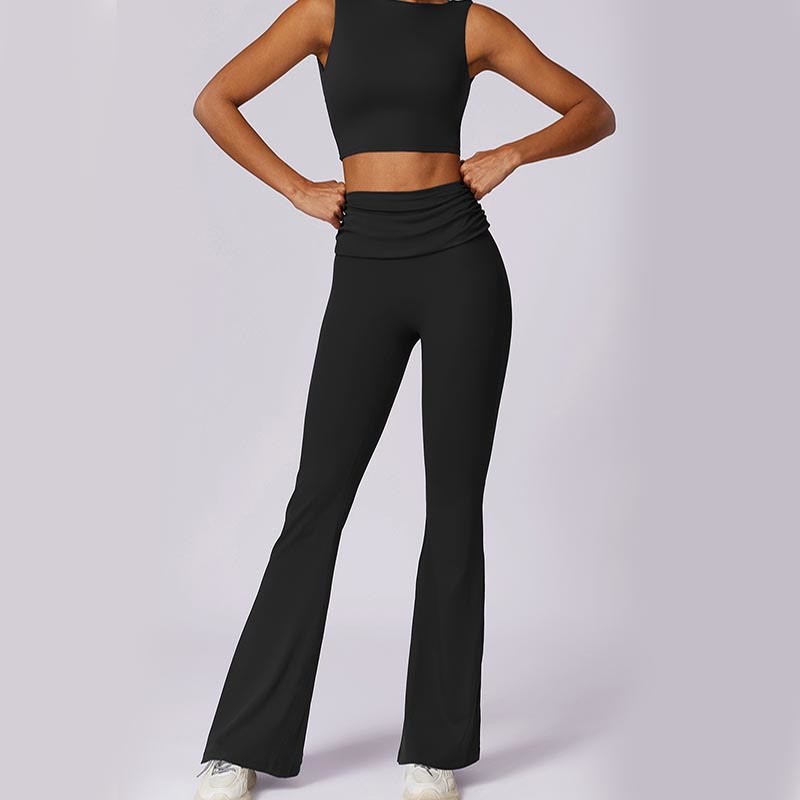 Débardeur dos nu sans manches avec bretelles et soutien-gorge évasé Buddha Stones pour le sport, le fitness et le yoga - image 38