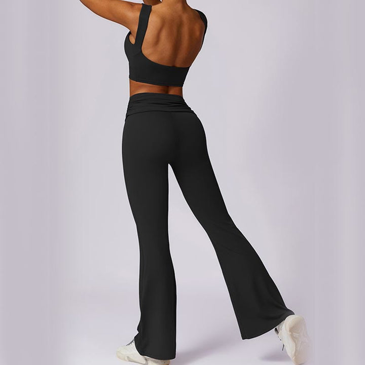 Débardeur dos nu sans manches avec bretelles et soutien-gorge évasé Buddha Stones pour le sport, le fitness et le yoga - image 39