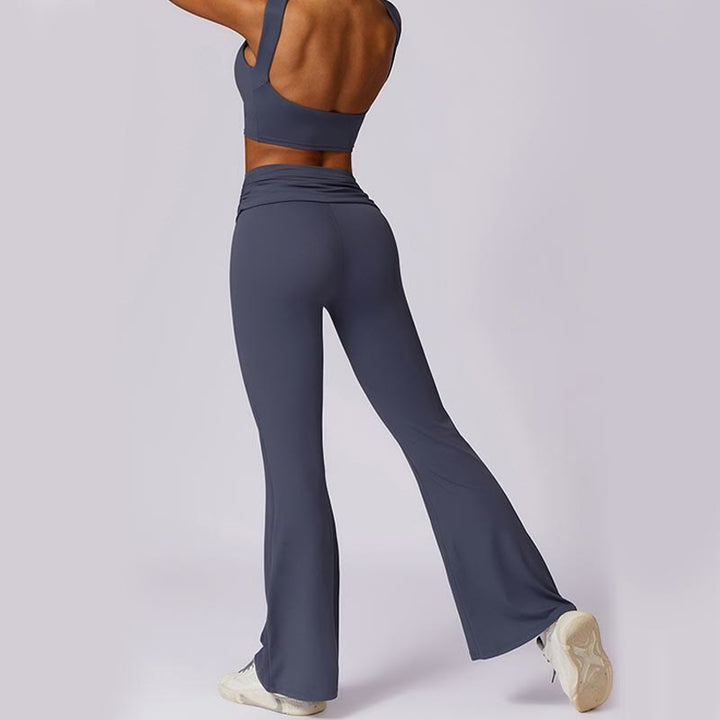 Débardeur dos nu sans manches avec bretelles et soutien-gorge évasé Buddha Stones pour le sport, le fitness et le yoga - image 51