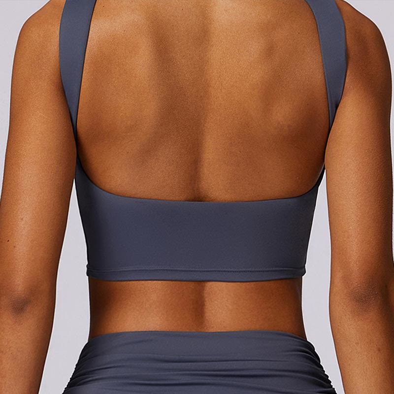 Débardeur dos nu sans manches avec bretelles et soutien-gorge évasé Buddha Stones pour le sport, le fitness et le yoga - image 45