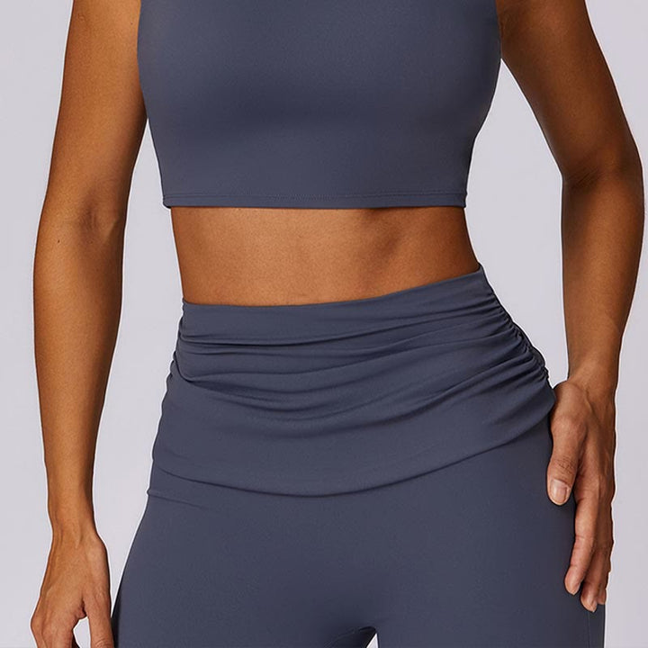 Débardeur dos nu sans manches avec bretelles et soutien-gorge évasé Buddha Stones pour le sport, le fitness et le yoga - image 42