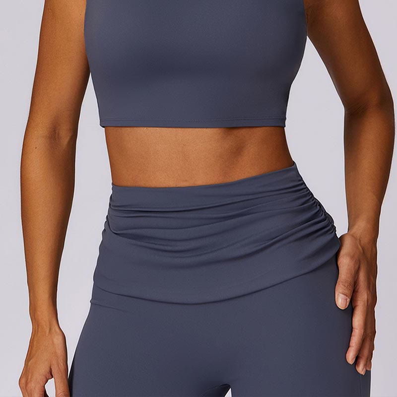 Débardeur dos nu sans manches avec bretelles et soutien-gorge évasé Buddha Stones pour le sport, le fitness et le yoga - image 42