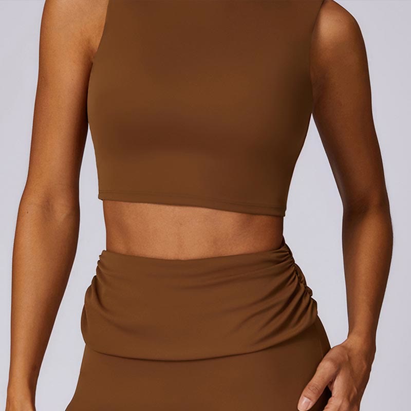 Débardeur dos nu sans manches avec bretelles et soutien-gorge évasé Buddha Stones pour le sport, le fitness et le yoga - image 66