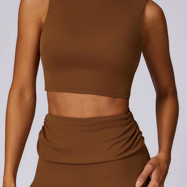 Débardeur dos nu sans manches avec bretelles et soutien-gorge évasé Buddha Stones pour le sport, le fitness et le yoga - image 66