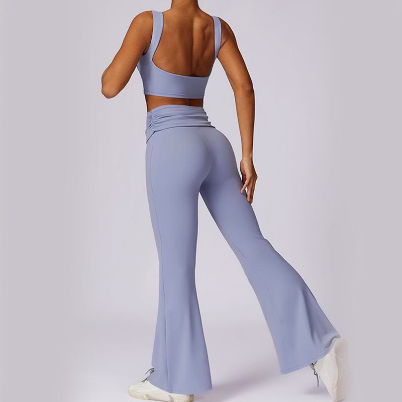 Débardeur dos nu sans manches avec bretelles et soutien-gorge évasé Buddha Stones pour le sport, le fitness et le yoga - image 23