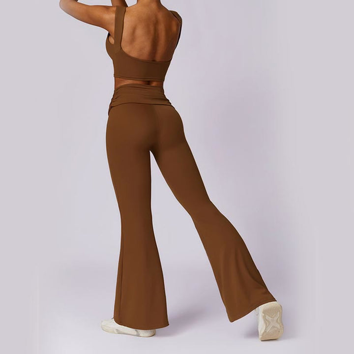 Débardeur dos nu sans manches avec bretelles et soutien-gorge évasé Buddha Stones pour le sport, le fitness et le yoga - image 76