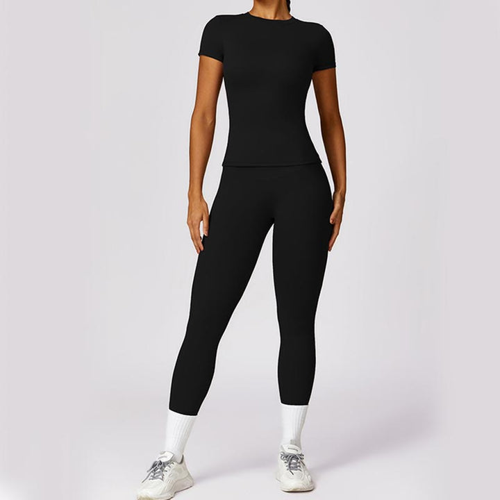 T-shirt à manches courtes pour femmes Buddha Stones, haut, leggings taille haute, pantalon pour le sport, le yoga