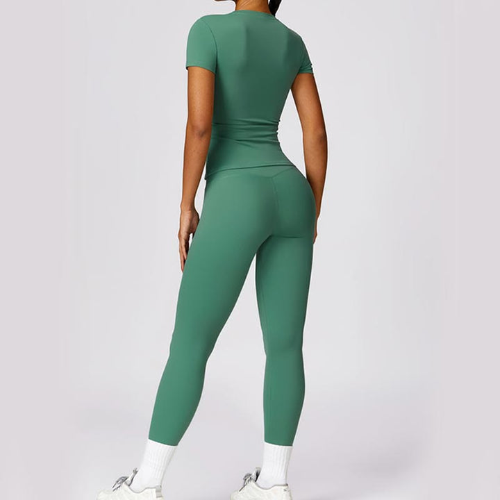 T-shirt à manches courtes pour femmes Buddha Stones, haut, leggings taille haute, pantalon pour le sport, le yoga