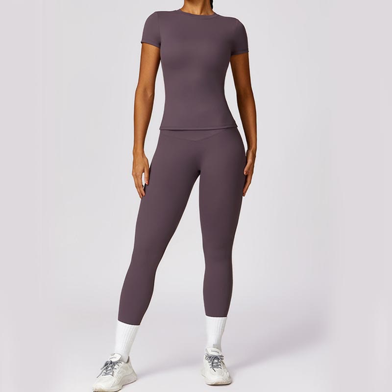 T-shirt à manches courtes pour femmes Buddha Stones, haut, leggings taille haute, pantalon pour le sport, le yoga
