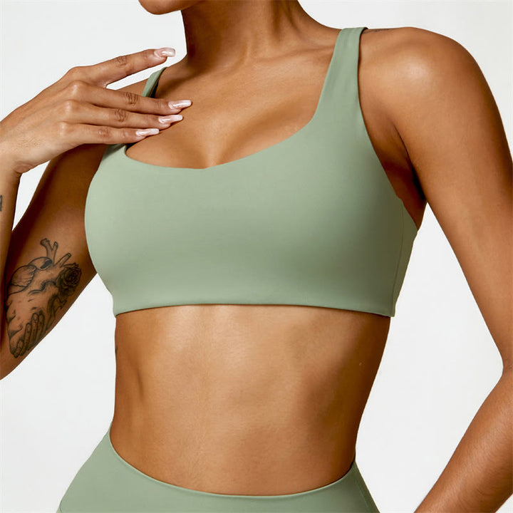 Buddha Stones Gym Sports Yoga Soutien-gorge dos nu Crop Tank Top Shorts - Vert - Haut - US6，UK/AU10，EU38 (XL) - image 25