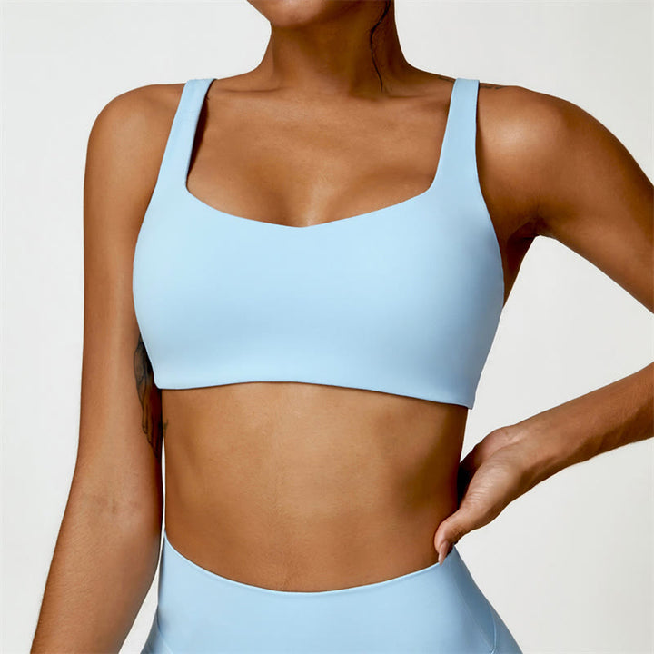 Buddha Stones Gym Sports Yoga Soutien-gorge dos nu Crop Tank Top Shorts - Bleu - Haut - US6，UK/AU10，EU38 (XL) - image 12