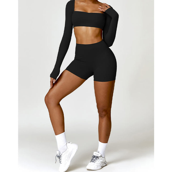 Buddha Stones Gym Sports Yoga Soutien-gorge dos nu Crop Tank Top Shorts - image 7