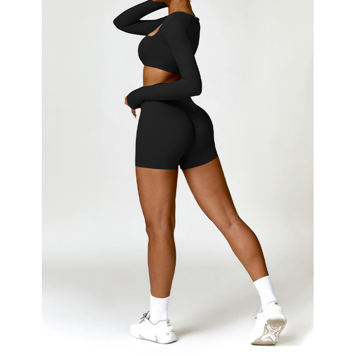 Buddha Stones Gym Sports Yoga Soutien-gorge dos nu Crop Tank Top Shorts - image 6