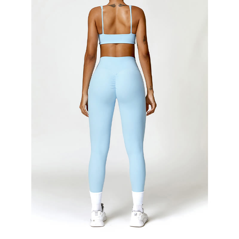 Buddha Stones Gym Sports Yoga Soutien-gorge dos nu Crop Tank Top Shorts - image 19