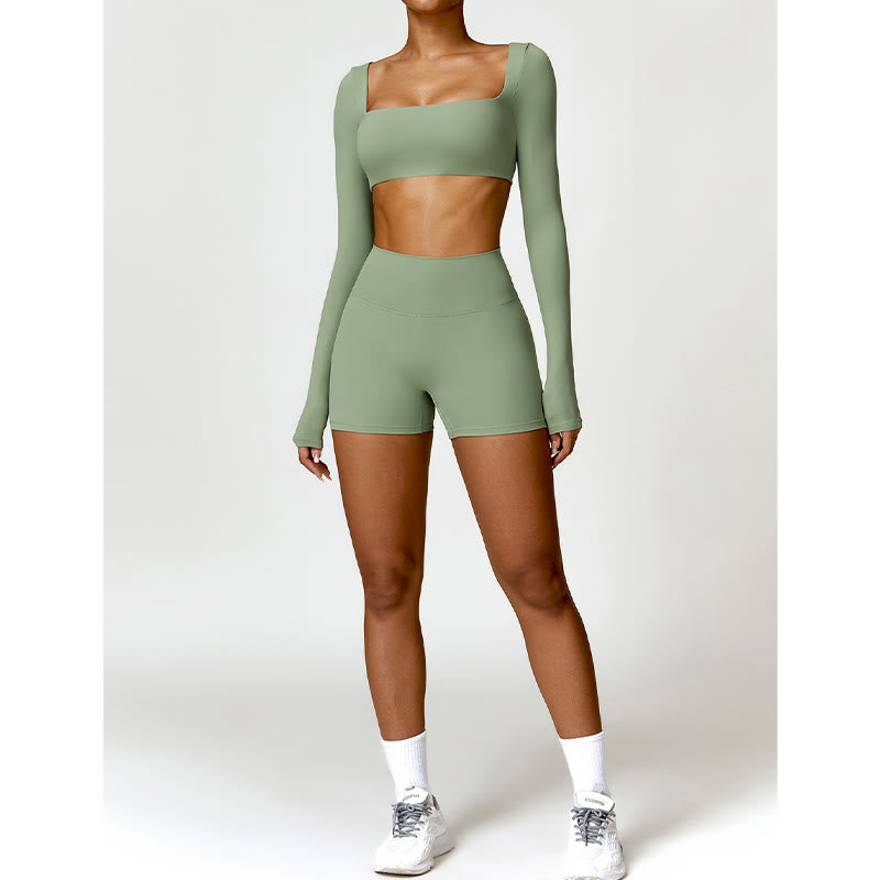 Buddha Stones Gym Sports Yoga Soutien-gorge dos nu Crop Tank Top Shorts - image 35