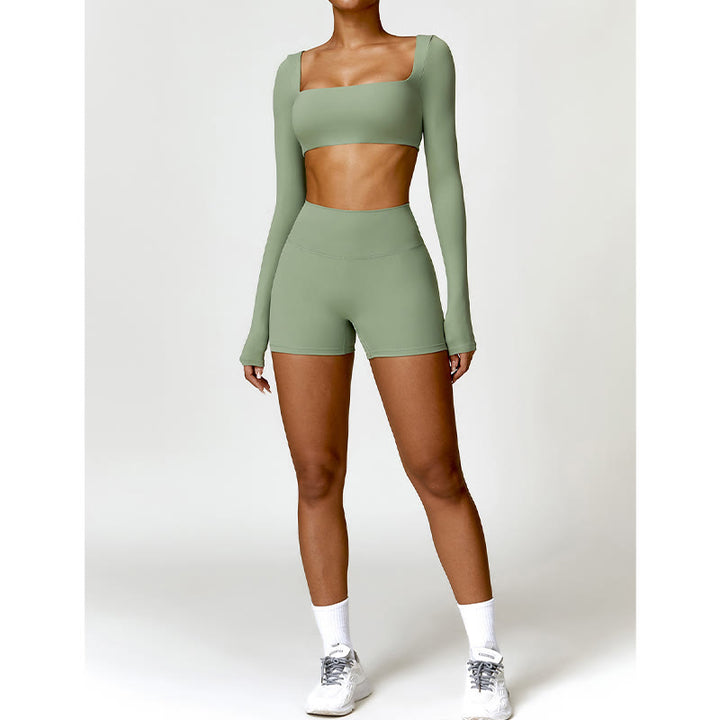 Buddha Stones Gym Sports Yoga Soutien-gorge dos nu Crop Tank Top Shorts - image 35