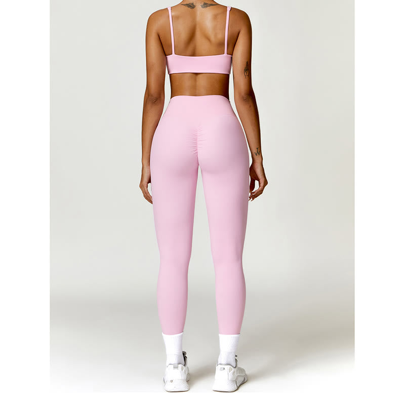 Buddha Stones Gym Sports Yoga Soutien-gorge dos nu Crop Tank Top Shorts - image 42