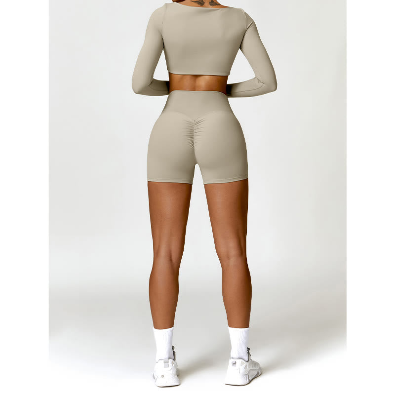 Buddha Stones Gym Sports Yoga Soutien-gorge dos nu Crop Tank Top Shorts - image 49